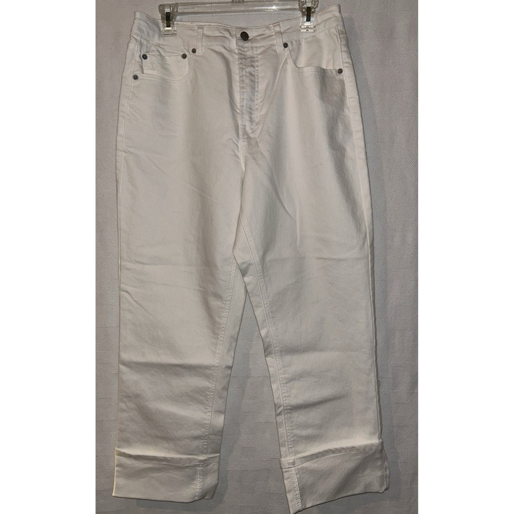 Frye High-Rise Cuffed White Crop Jeans Size 8/29 Casual Beach New J20
